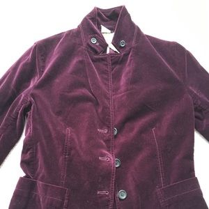 Jcrew size small plum colored velvet blazer